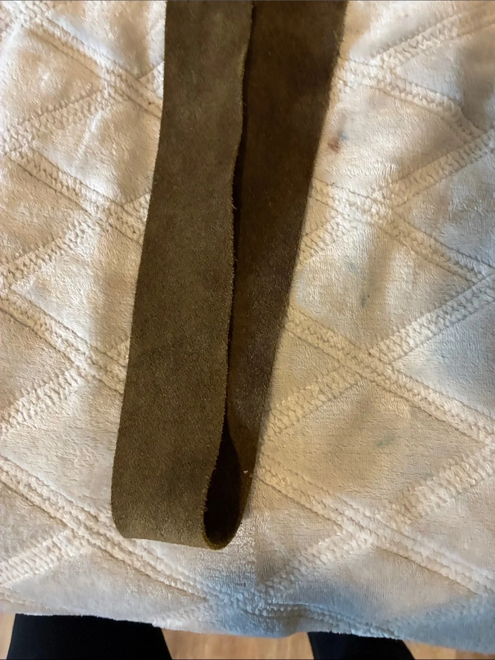 Suede Waist Tie Belt - Brown